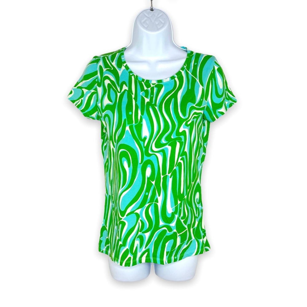Lilly Pulitzer Finders Keepers Karrie Crew Neck Tee Size Small